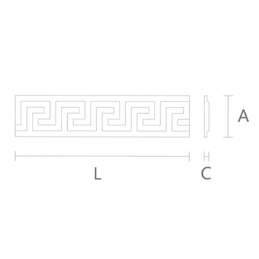 Greek key trim antique style from beech