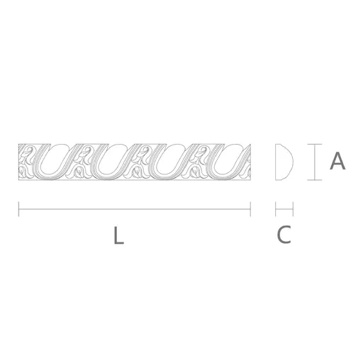 K-039 Ionic pattern egg and dart moulding sloping