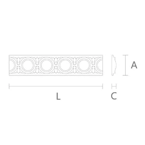 Decorative moulding with rosettes beech