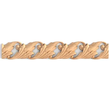 Pierced braid moulding with acanthus leaves