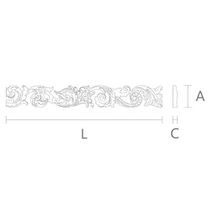 art nouveau carved wood moulding with acanthus leaves