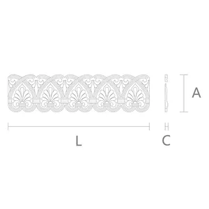 Oak moulding pierced palmette classic