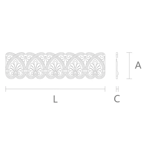 Oak moulding pierced palmette classic
