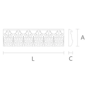 Oak Ornate moulding with acanthus leaf