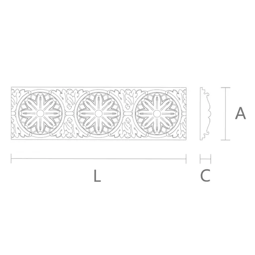 Oak moulding floral medallion