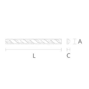 K-075 Wood twisted rope moulding
