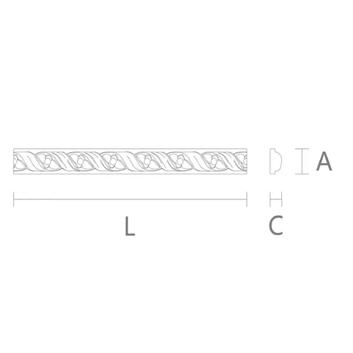 K-077 Art Deco beaded moulding trim