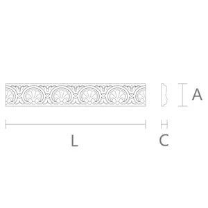 Sea shell wood moulding rococo style from oak