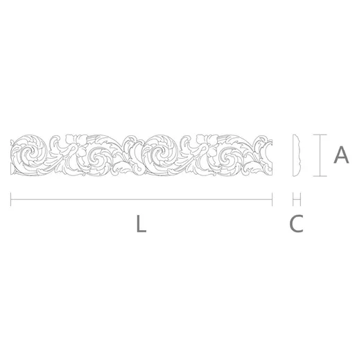Baroque pierced acanthus scroll moulding