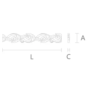 Floral openwork moulding Baroque beech