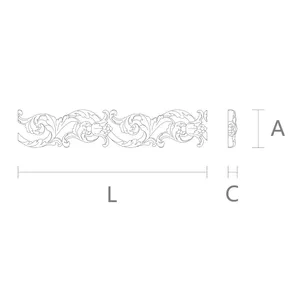 K-086 Oak moulding with acanthus leaf and bellflowers