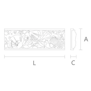K-091 Moulding with seashells ethnic style