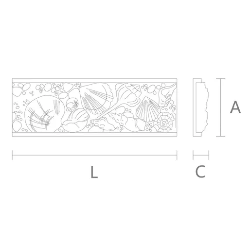 K-091 Moulding with seashells ethnic style