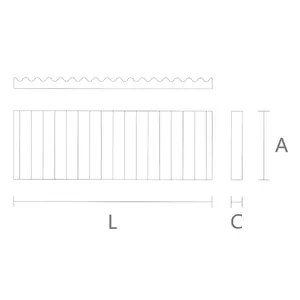 K-097 Fluted moulding vertical hardwood