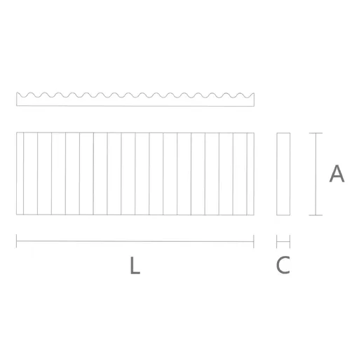 K-097 Fluted moulding vertical hardwood