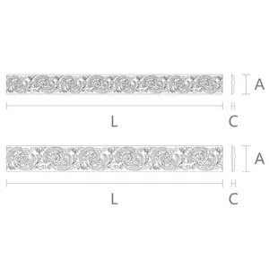 Ornate running acanthus leaf moulding weave