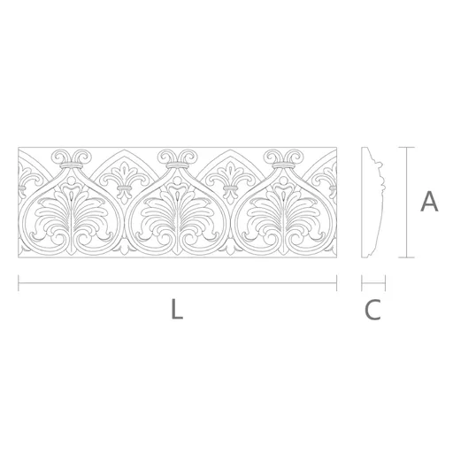 fancy palmette moulding beech