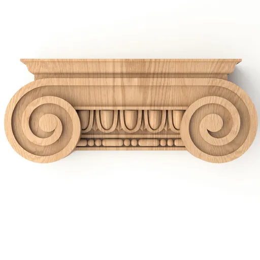 KL-006 Wood capitals with bead moulding and egg and dart motif