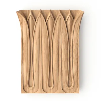 Antique-Style Floral Capital, Handcrafted Rectangular Capital