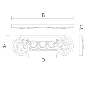 Oak classical wooden capital designs for pilaster