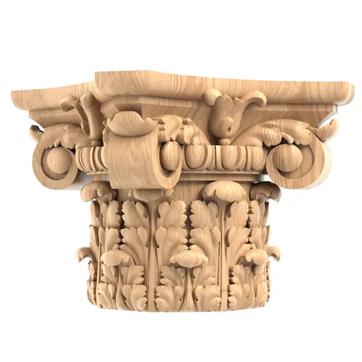 KL-011 Ornamental columns tops with volutes and acanthus