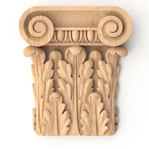 Pilaster capital Ionic with acanthus leaves and egg and dart motif
