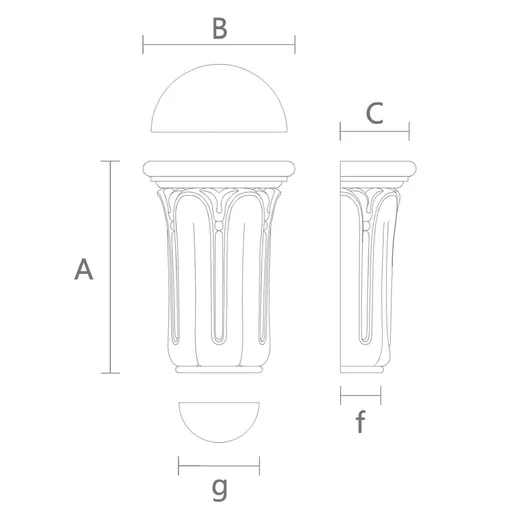 Floral capital corbel