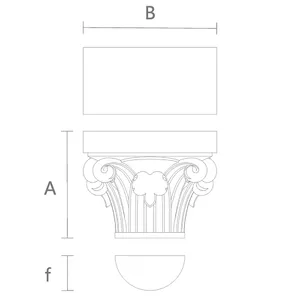 KL-037.01 Fluted column tops half-round gothic style