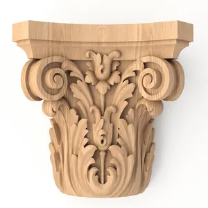 Corinthian capitel with volutes for half column Corinthian capitel with volutes for half column
