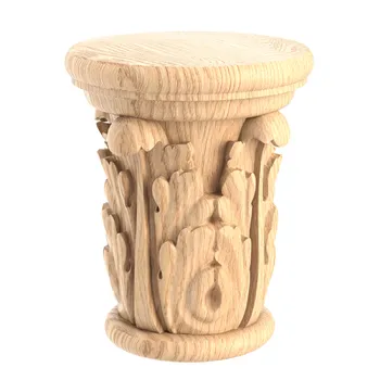 Capital for round column with acanthus leaves Neoclassical style