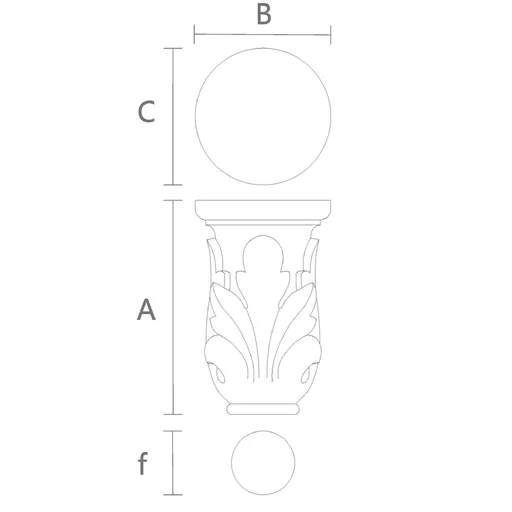 KL-051 Decorative column capital accanthus design