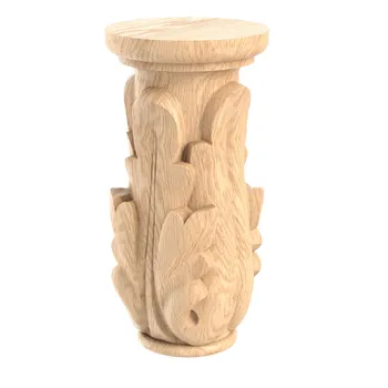 Capitals for interior wood columns round Classic style