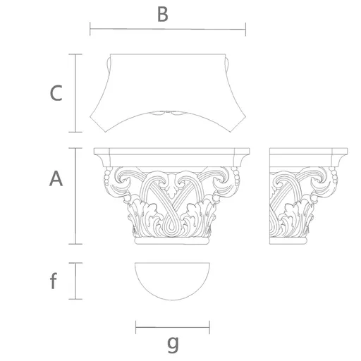 Column capital Byzantine style