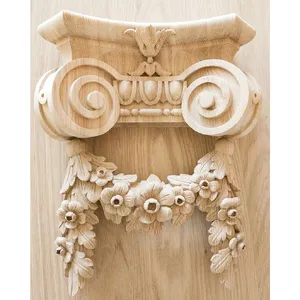 oak Flower garland on capital for fluted pilaster 