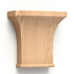 Pilaster caps undecorated simple design from natural wood Pilaster caps undecorated simple design from natural wood