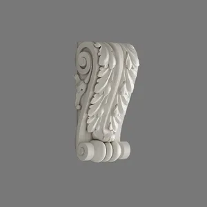 Polyurethane corbel with acanthus leaf and scroll design
