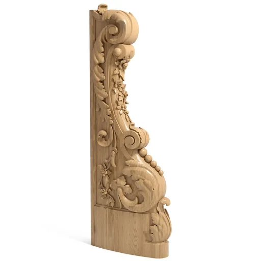 Oak decorative stairs baluster, Right - 1