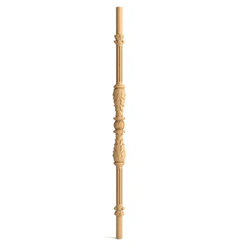 Fancy Baluster for Stairs Reeded with Leaves