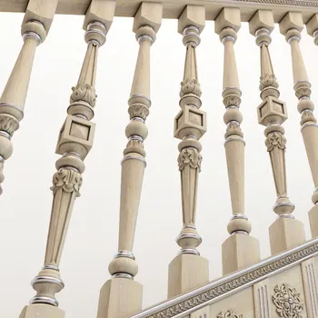 Round staircase baluster, Chiseled wooden baluster