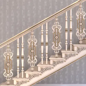 Openwork Baroque style beech staircase baluster