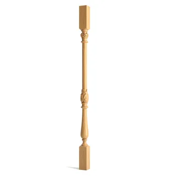Hand Carved Wood Baluster, Unfinished Stair Baluster