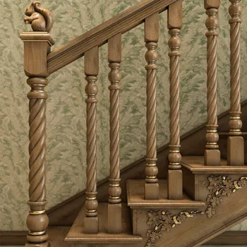 Ethnic Wooden Baluster, Spiral Stairs Baluster