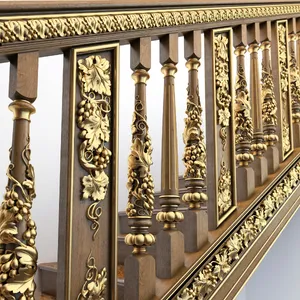 Stair Baluster Decorating with Grapevine solid wood