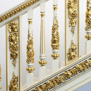 Grooved Carved Staircase Baluster oak - 1