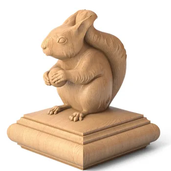 Carved squirrel finial, Staircase animal finial Carved squirrel finial, Staircase animal finial