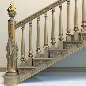 Empire Stair Post, Flame Wooden Staircase Parts
