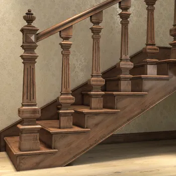 Large square newel post, Renaissance stair post Large square newel post, Renaissance stair post