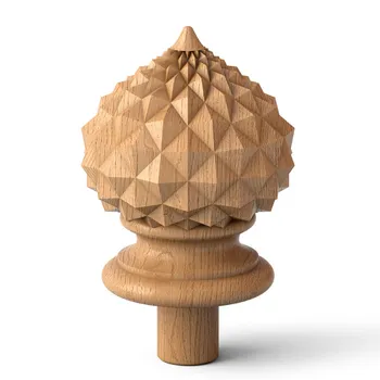Wooden cupola finial, Oak newel post cap Wooden cupola finial, Oak newel post cap