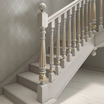 Unfinished floral baluster, Stairs wooden baluster Unfinished floral baluster, Stairs wooden baluster