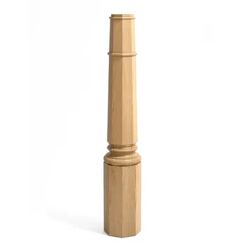 Faceted Wooden Stair Newel Post Classic